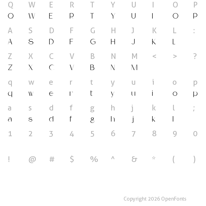 Character Map of Superme Regular