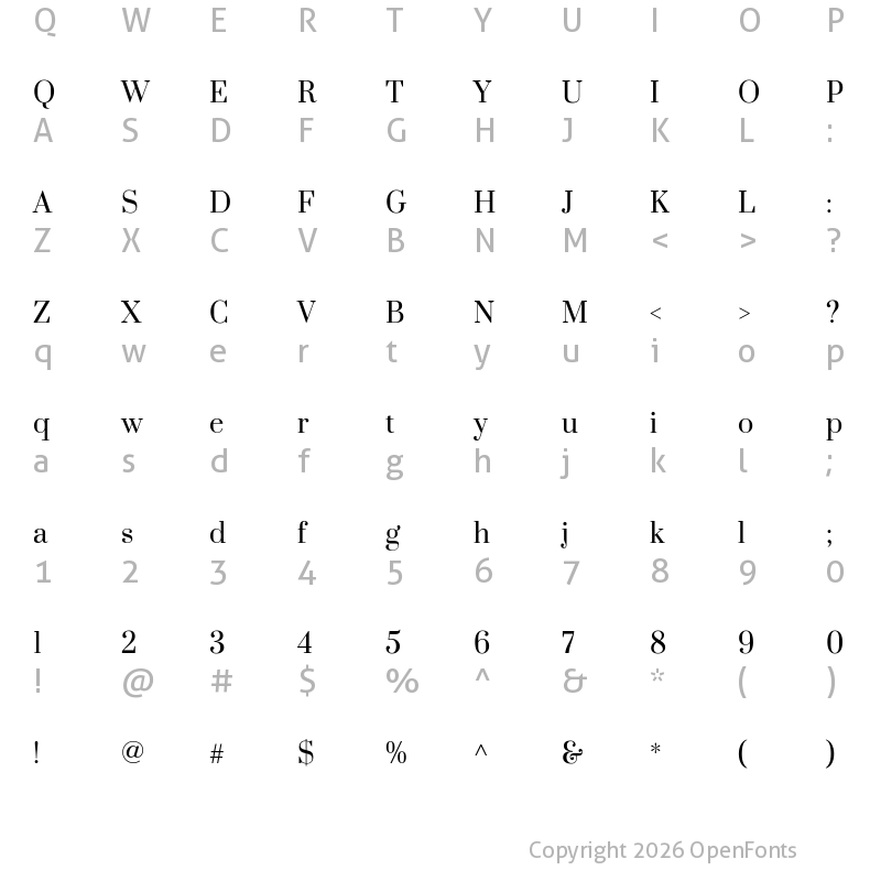 Character Map of Suranna Regular
