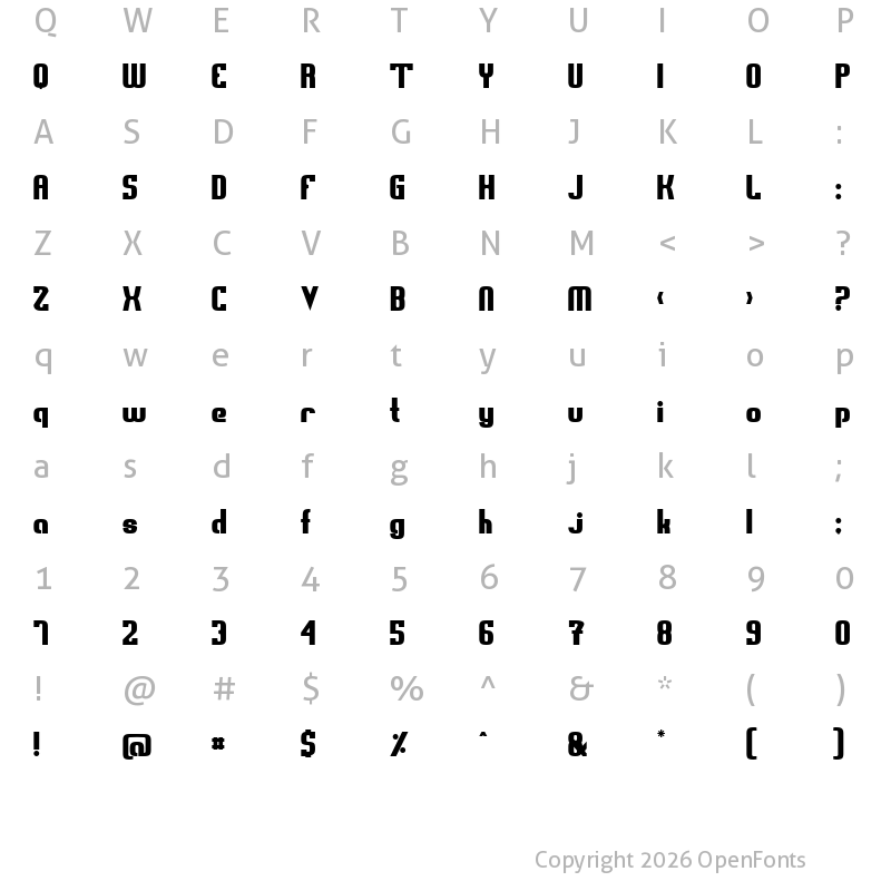 Character Map of Sweden Funkis Straight Regular