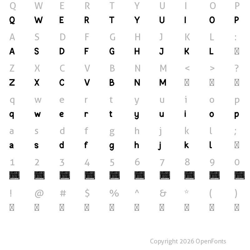 Character Map of Sweet Darling Personal Use