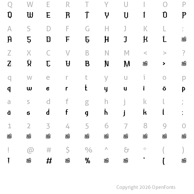 Character Map of Syakifah Regular