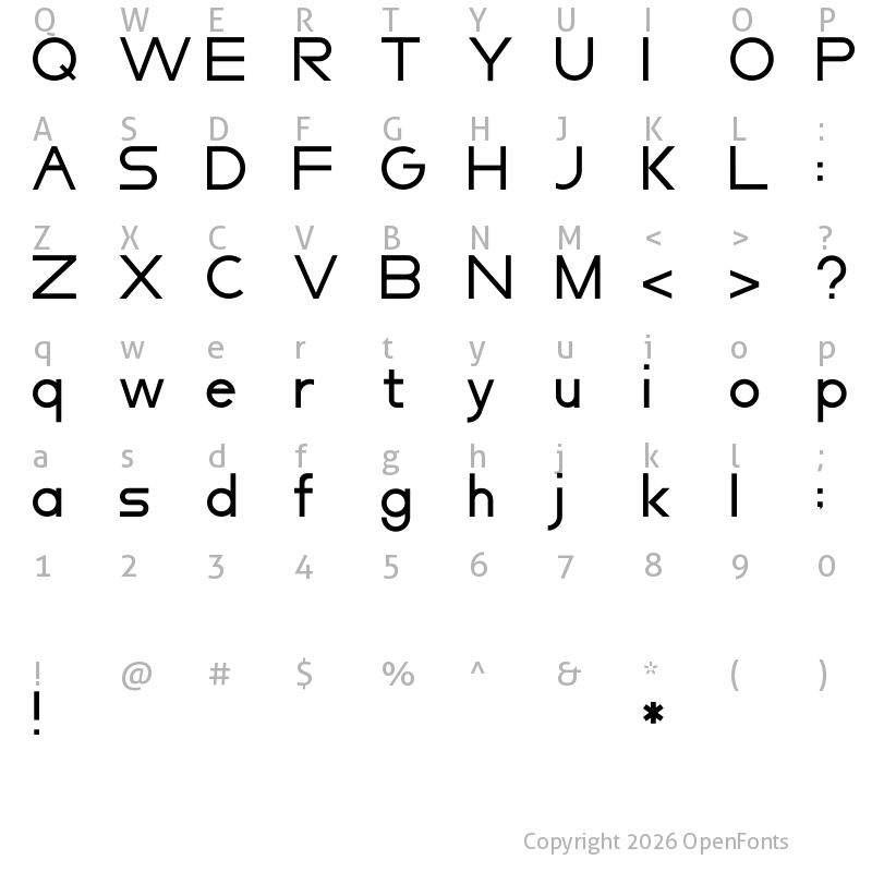 Character Map of Syarpfiqr  Sans Regular