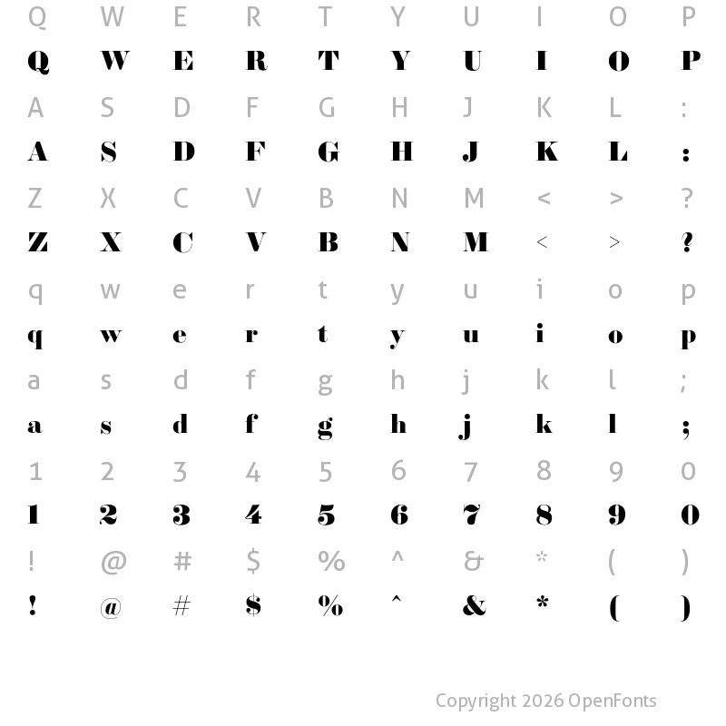 Character Map of Sybarite Huge