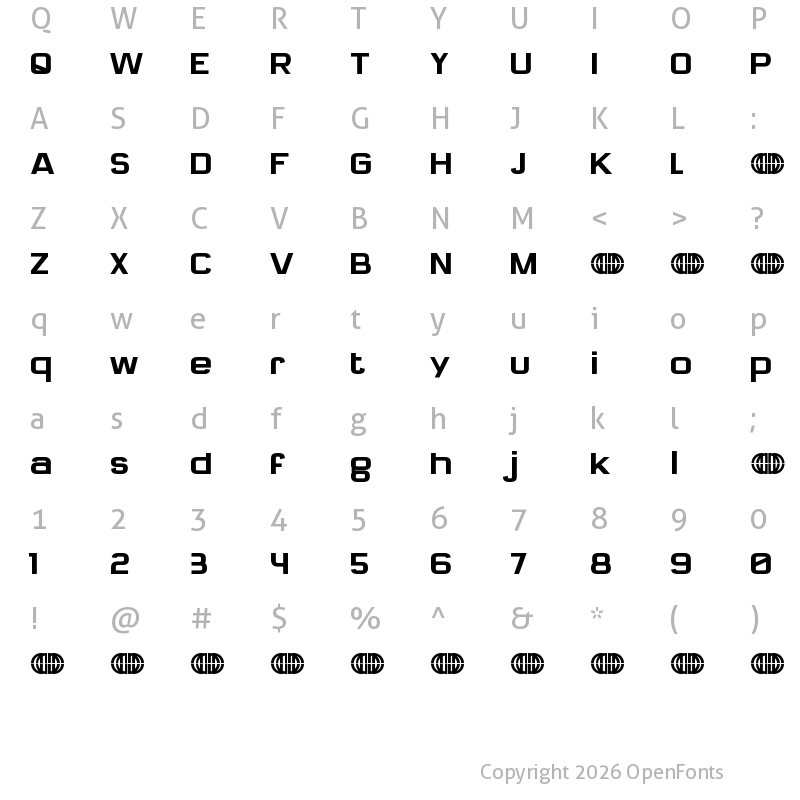 Character Map of Sylphie DEMO Regular