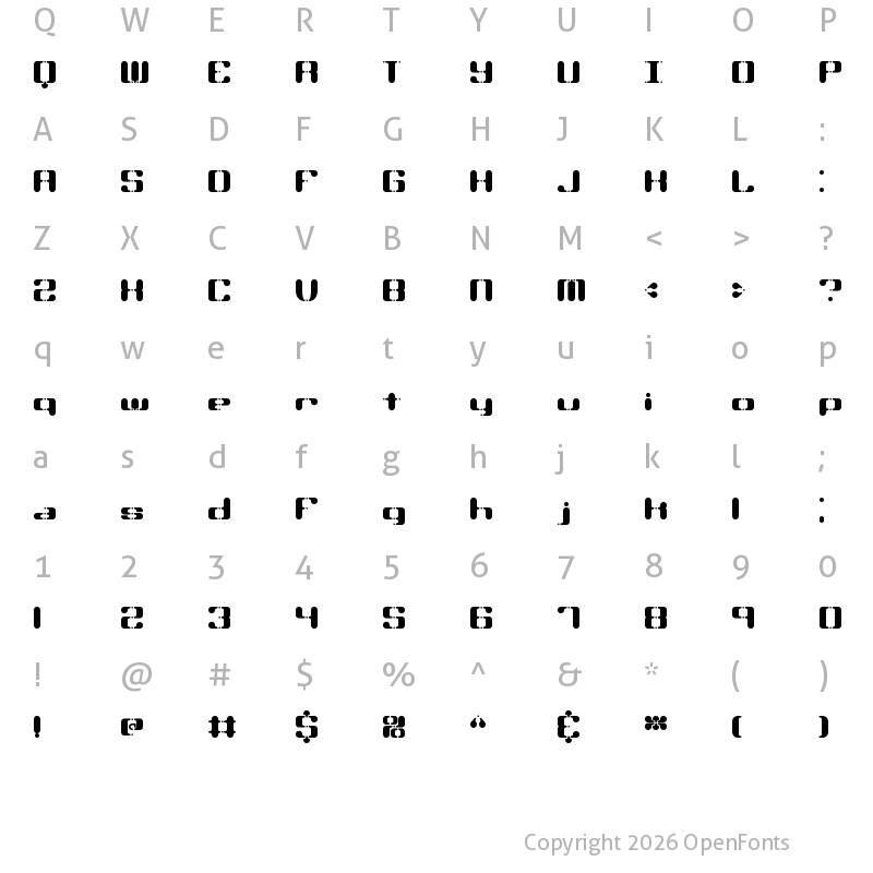 Character Map of Syndrome BRK Normal