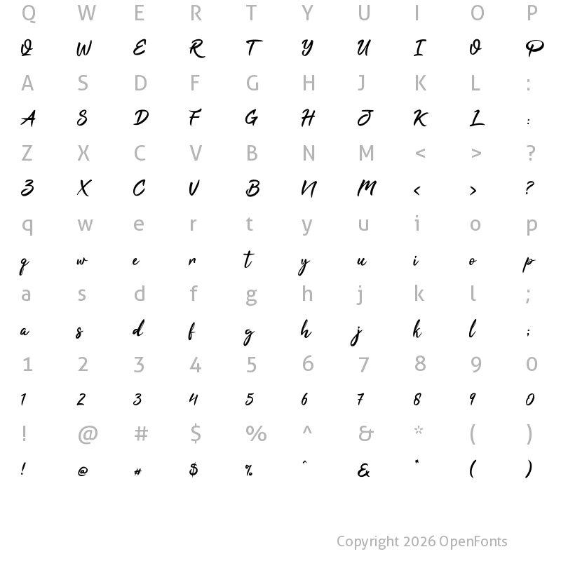 Character Map of Tahu! Regular