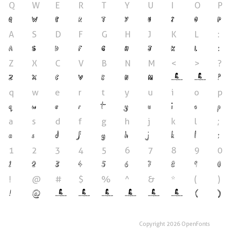 Character Map of Taking Notice Regular
