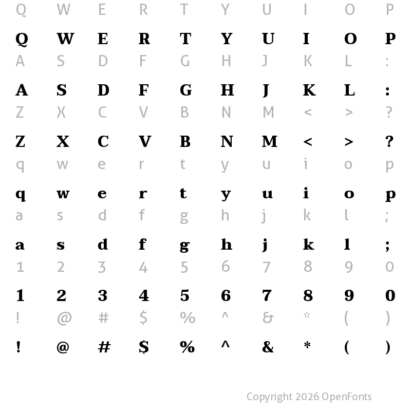 Character Map of Taviraj ExtraBold