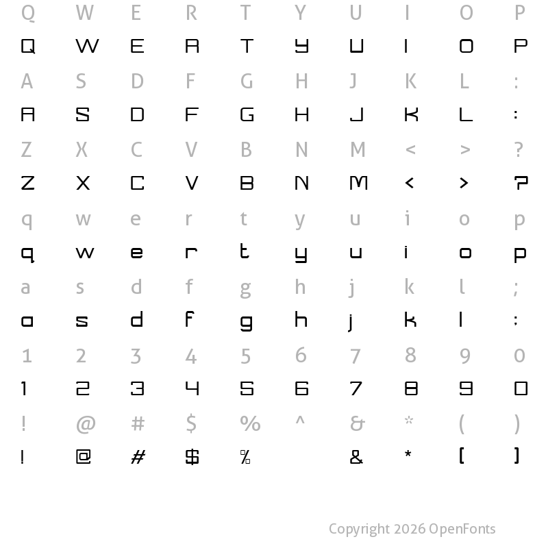 Character Map of taylor Regular