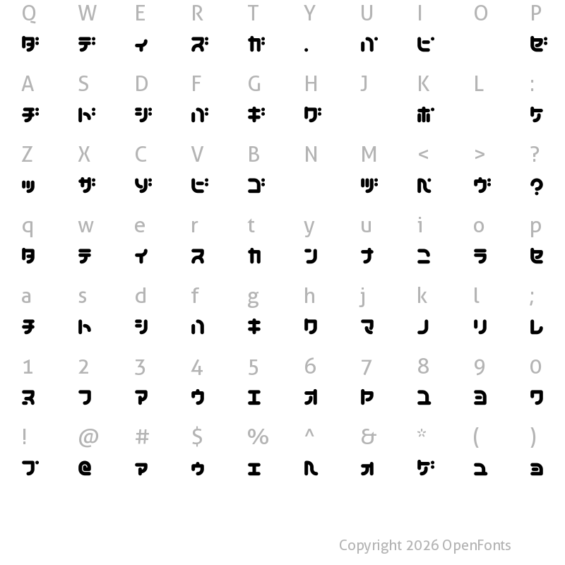 Character Map of Teacher_K Regular