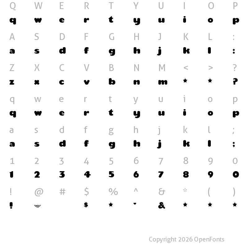 Character Map of teaspoon Regular