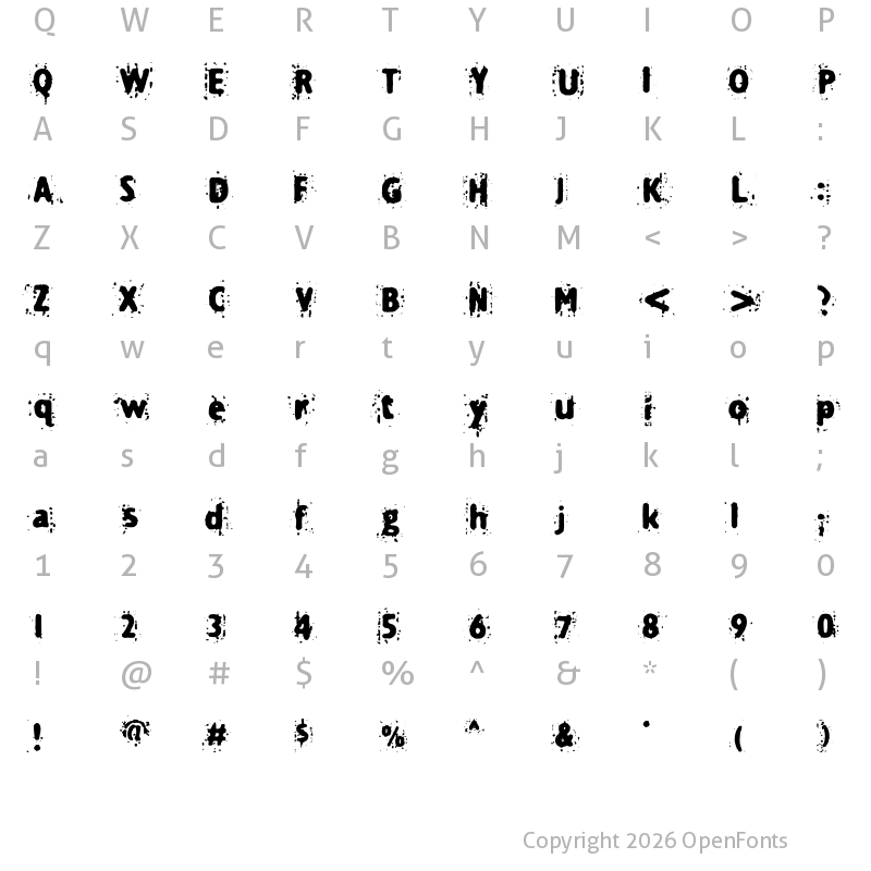 Character Map of Technine Regular