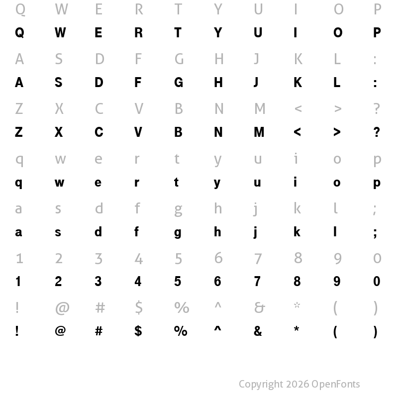 Character Map of Tele-GroteskUlt Regular