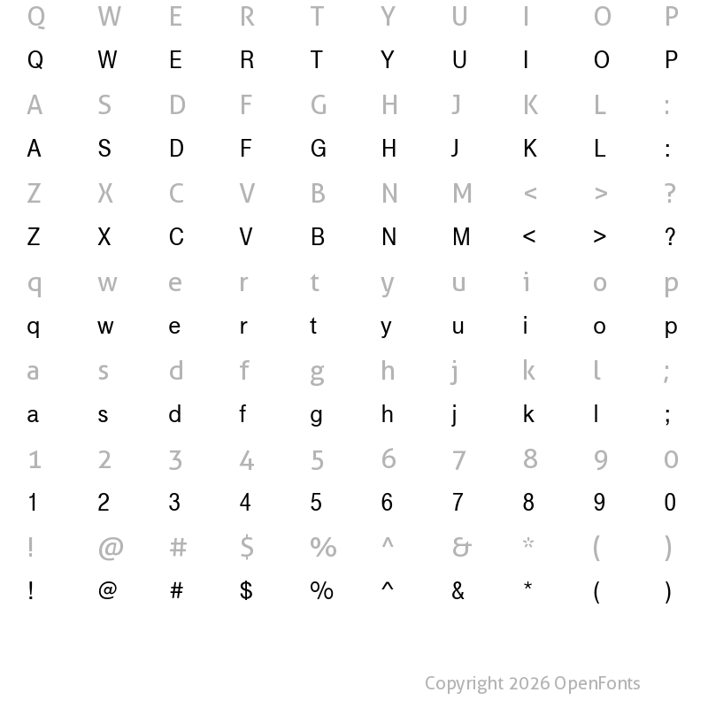 Character Map of TeleGrotesk Next Medium