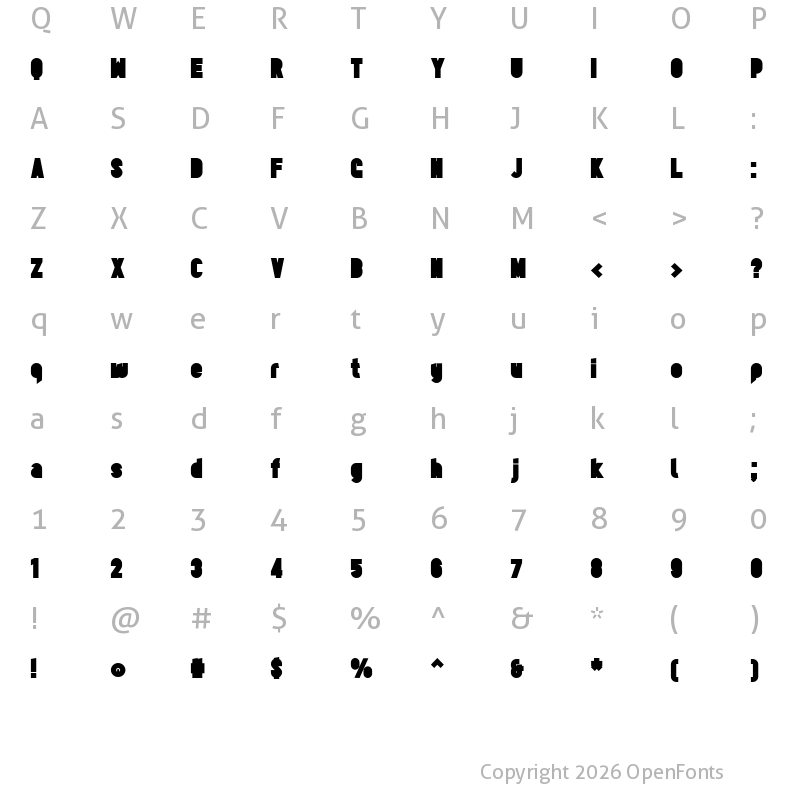 Character Map of tes? UltraBlack