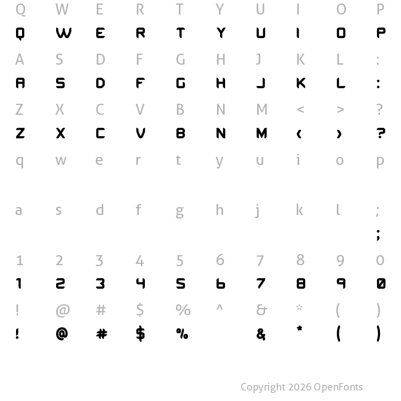 Character Map of Tescaro Bold