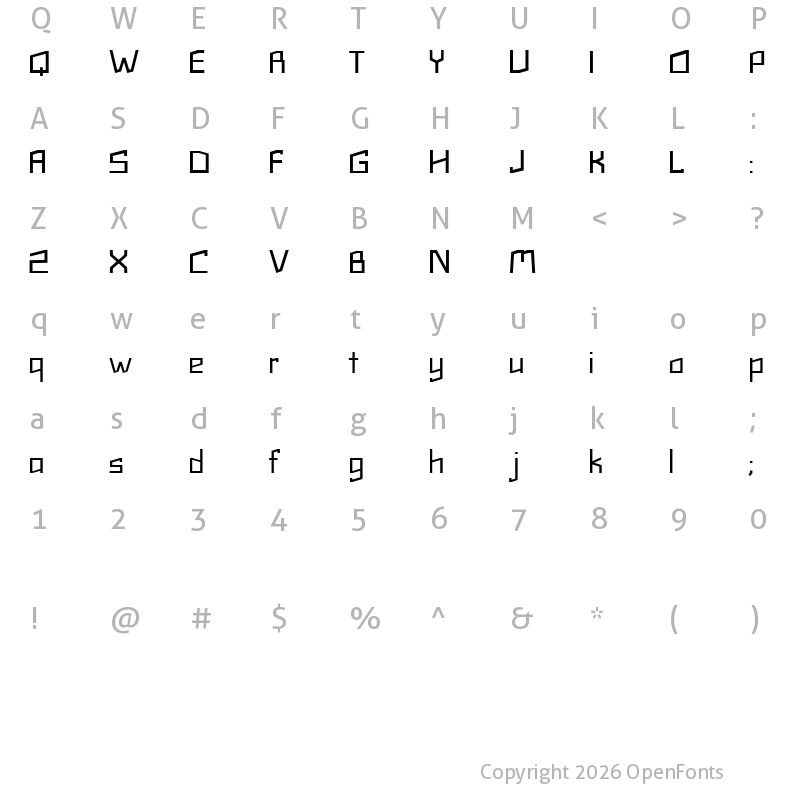 Character Map of Tetra Regular