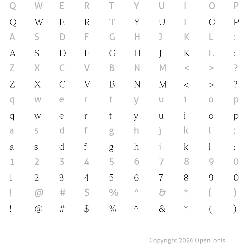 Character Map of Than Light