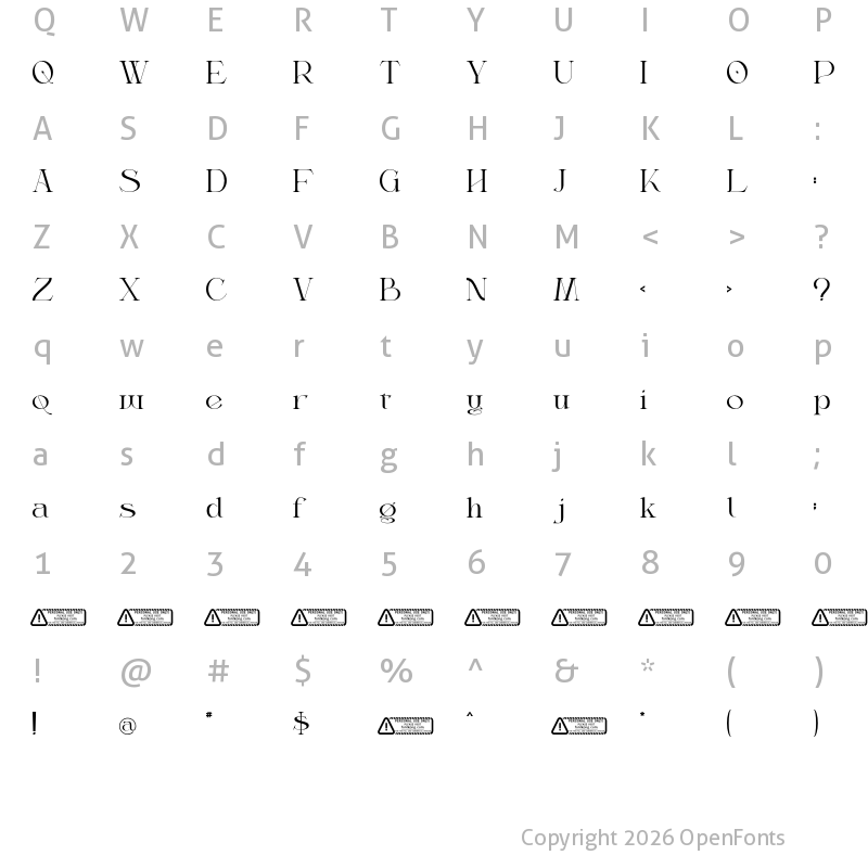 Character Map of Thanjidor Regular