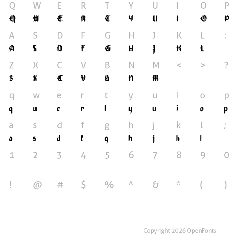 Character Map of Thanose Regular