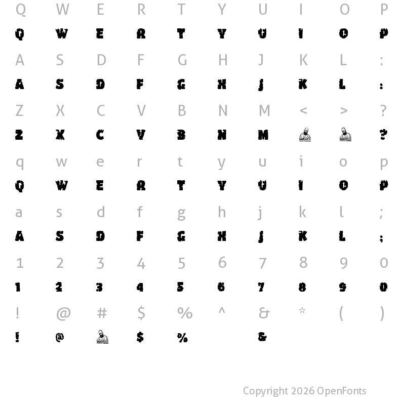 Character Map of The Car Crash Night Regular