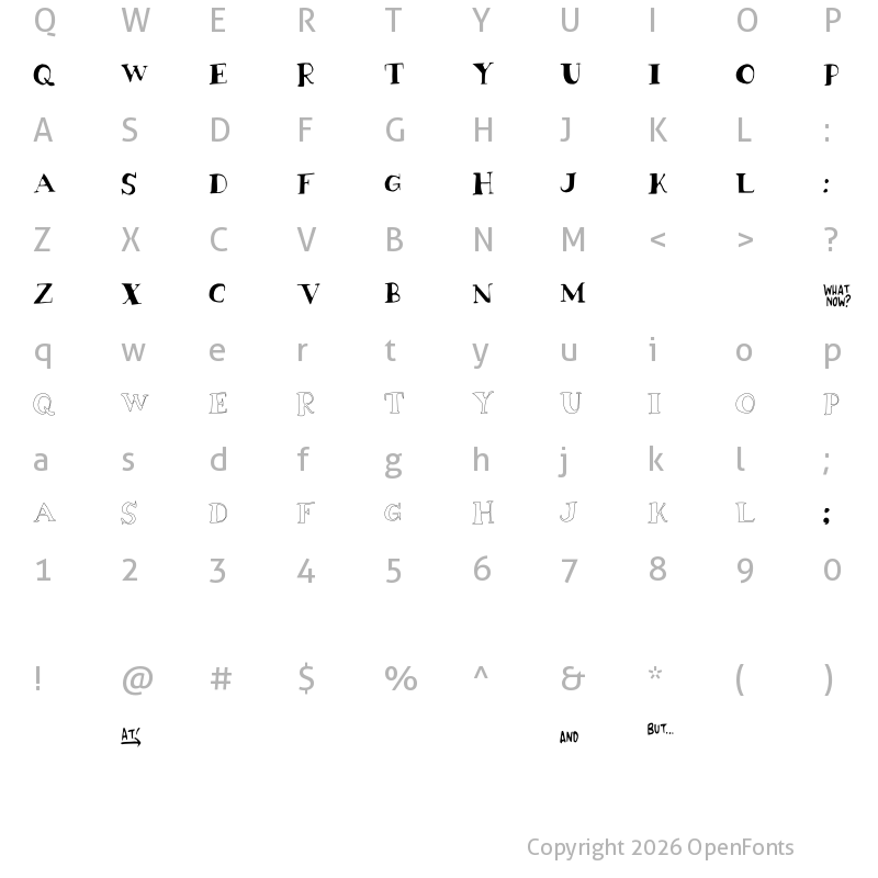Character Map of The Enemy Gene Medium
