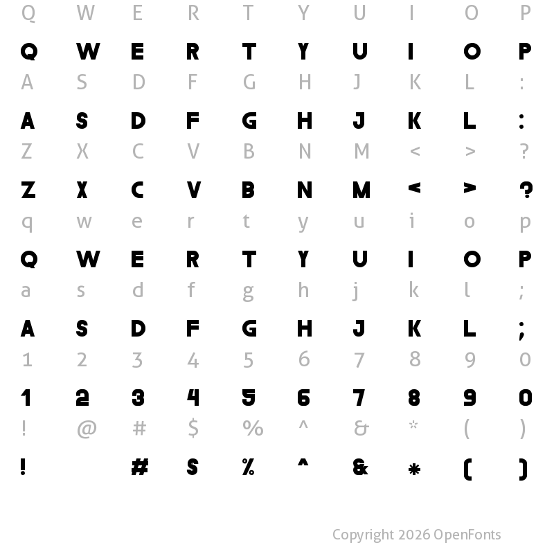 Character Map of The Gould St Regular