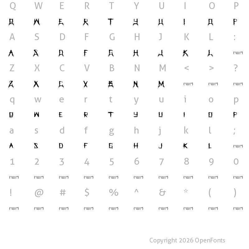 Character Map of The GrindeR Regular