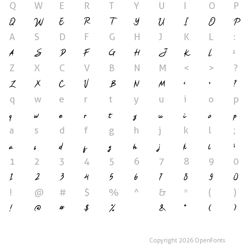 Character Map of The Hammerstone Regular