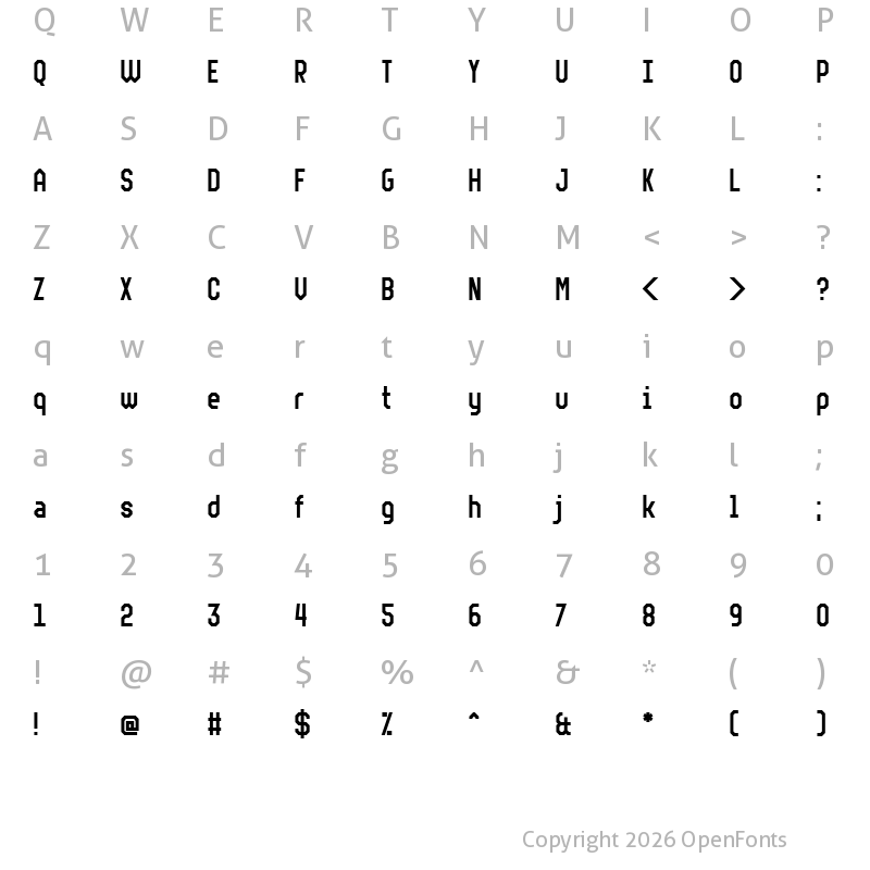 Character Map of The Rift Shop Regular