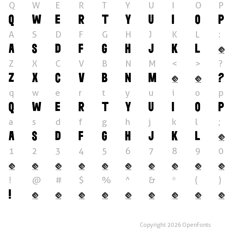 Character Map of The Riven Regular