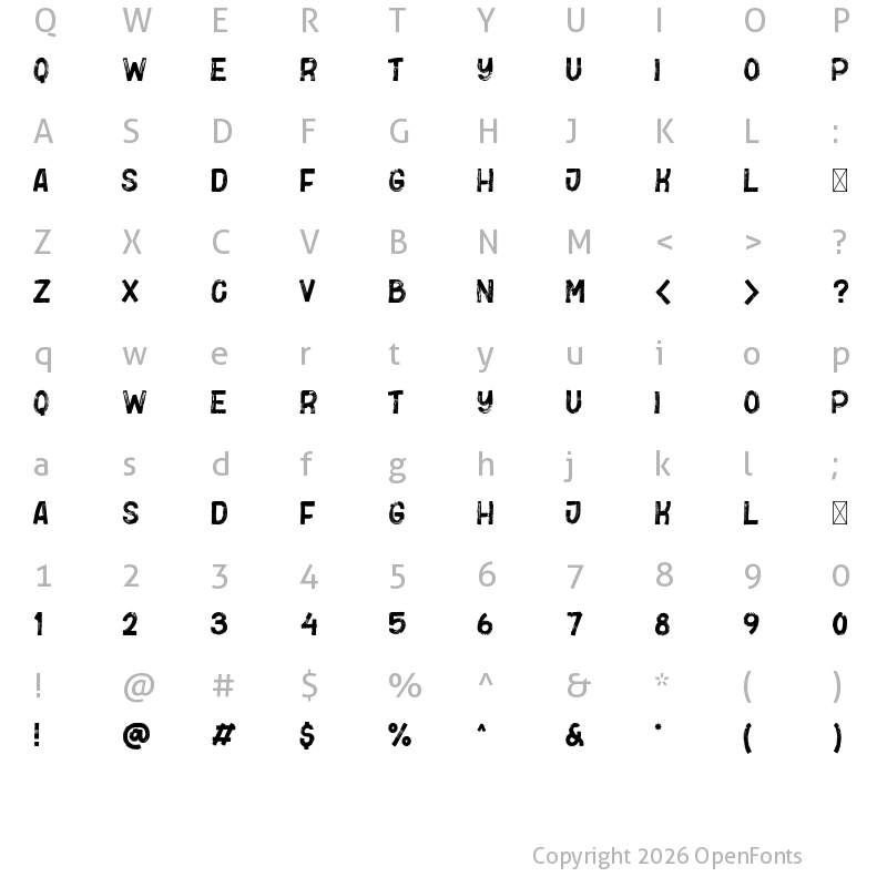 Character Map of The Tiresome Regular