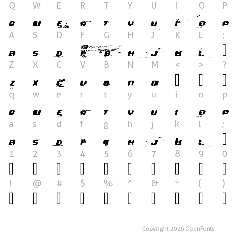 Character Map of The Ultra Regular
