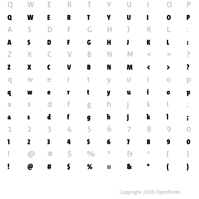 Character Map of TheMix Cd Trial Black