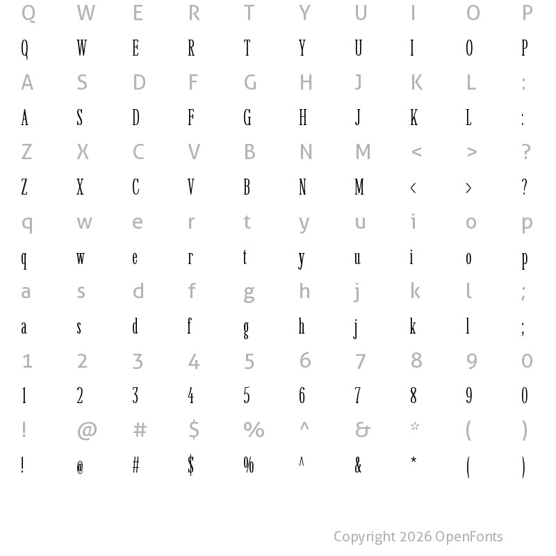 Character Map of ThennaTS Bold