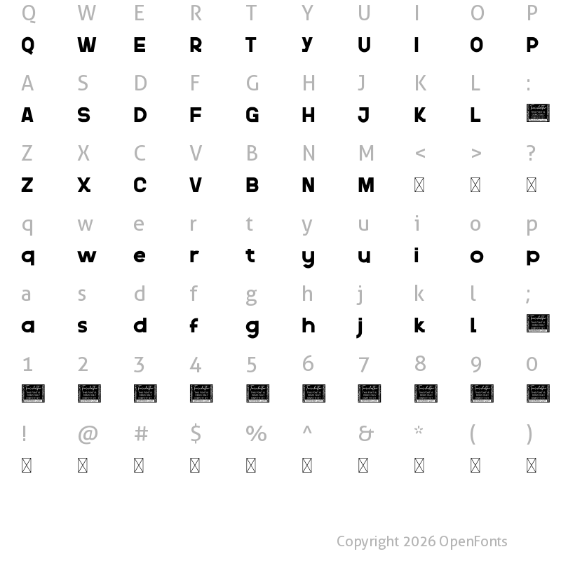 Character Map of Therok Reg Personal