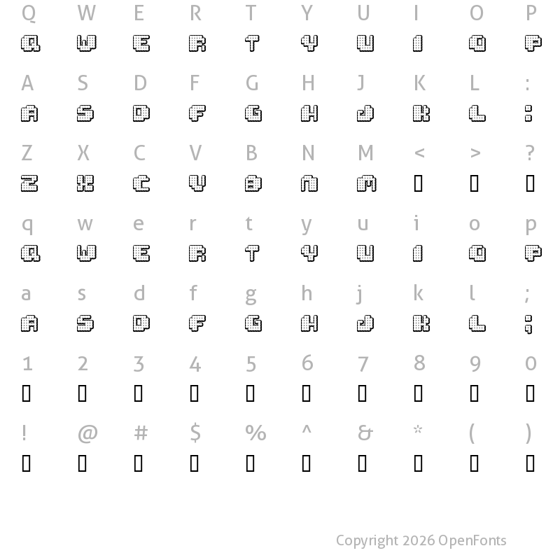 Character Map of Tivoli Regular