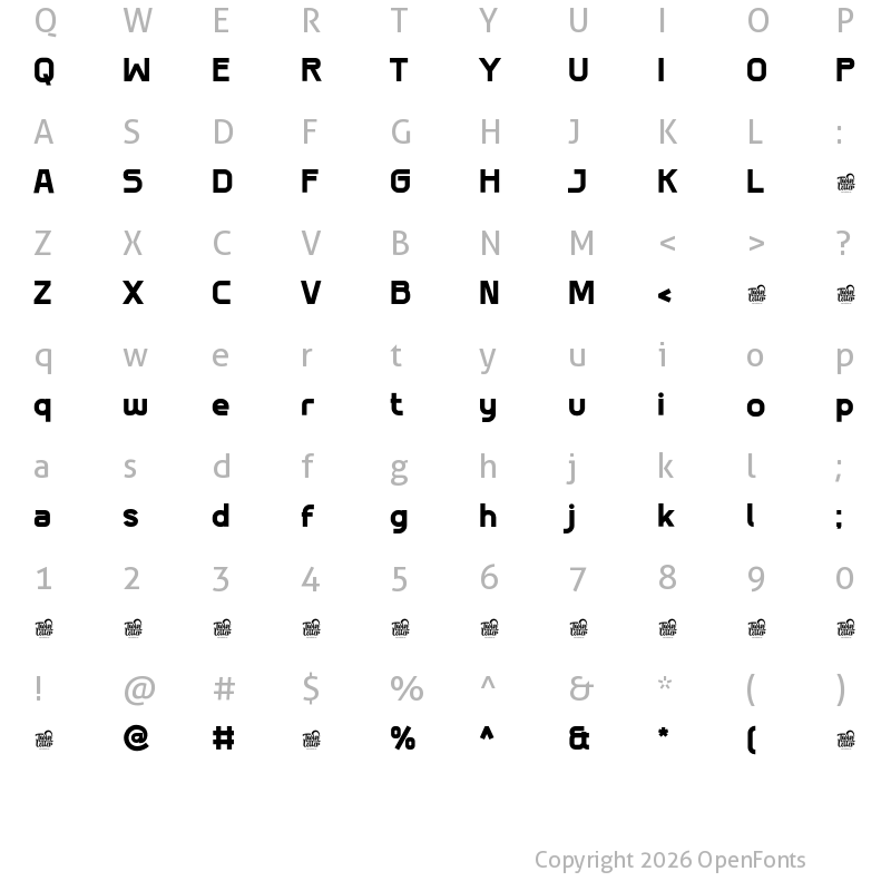 Character Map of Toleis Black