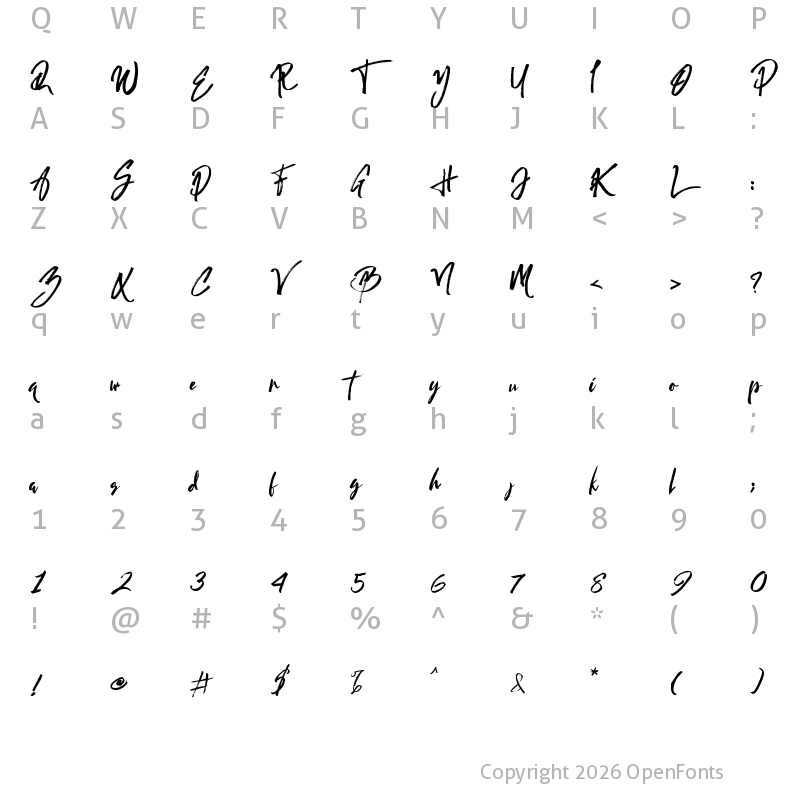 Character Map of tom brother Regular