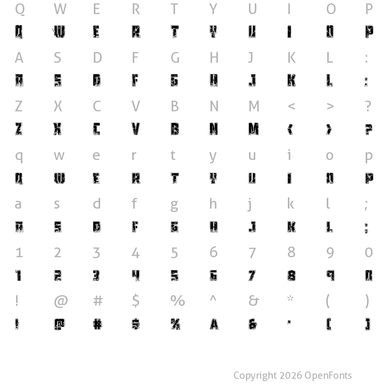 Character Map of Tower Ruins Academy Regular