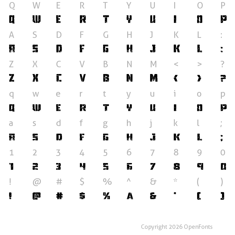 Character Map of Tower Ruins Expanded Expanded