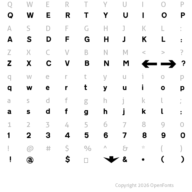 Character Map of Transport Heavy Regular