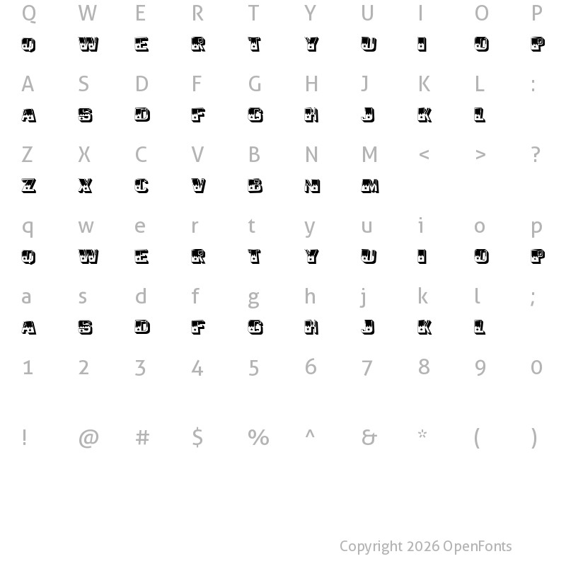 Character Map of Trapeze Regular
