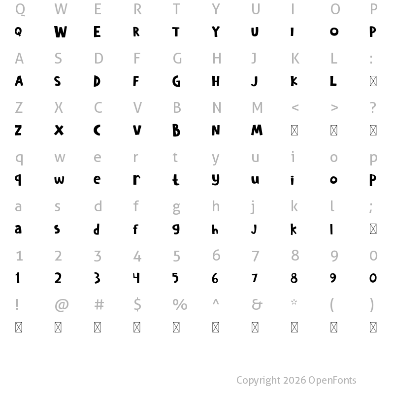 Character Map of Travelnesia DEMO Regular