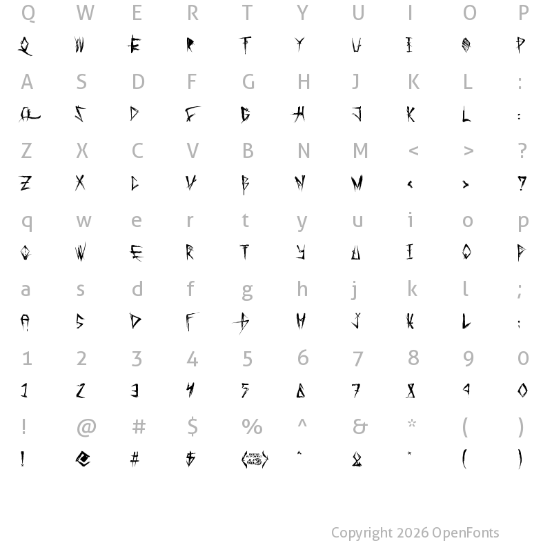 Character Map of Tribal Threat Regular