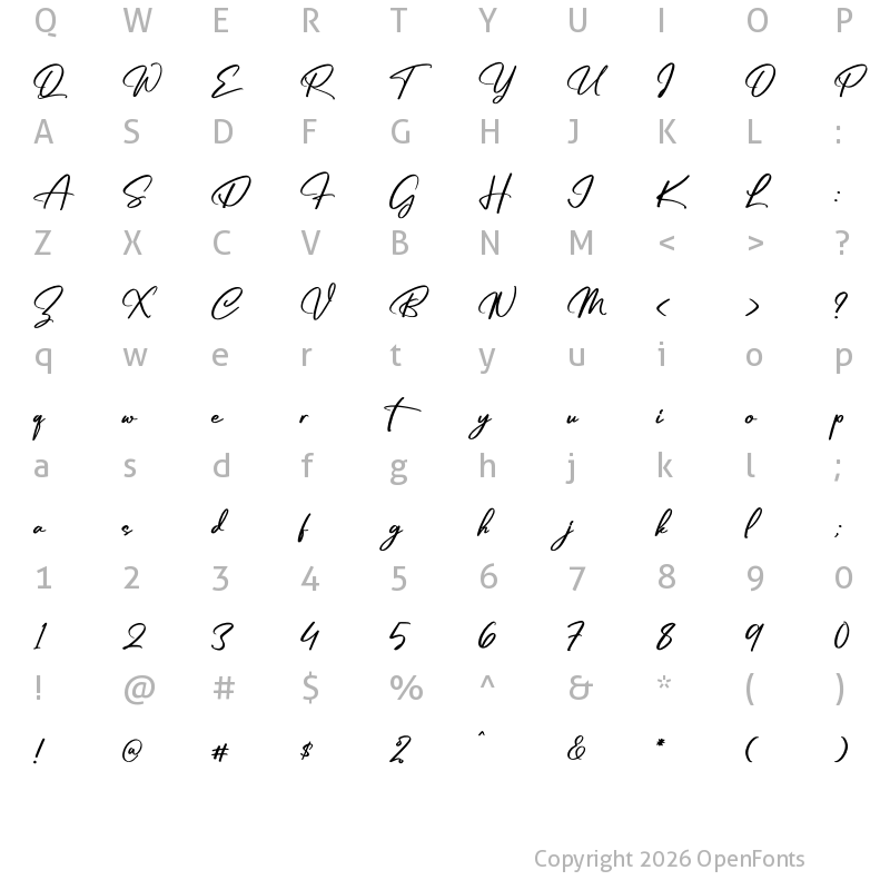Character Map of Triyastie Regular