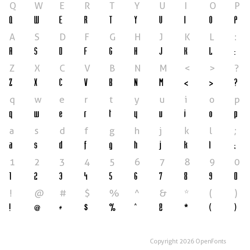 Character Map of Trust This One Regular