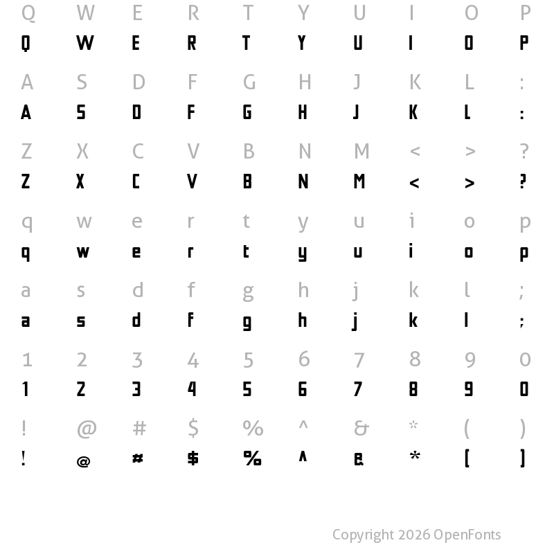 Character Map of Tschichold Bold