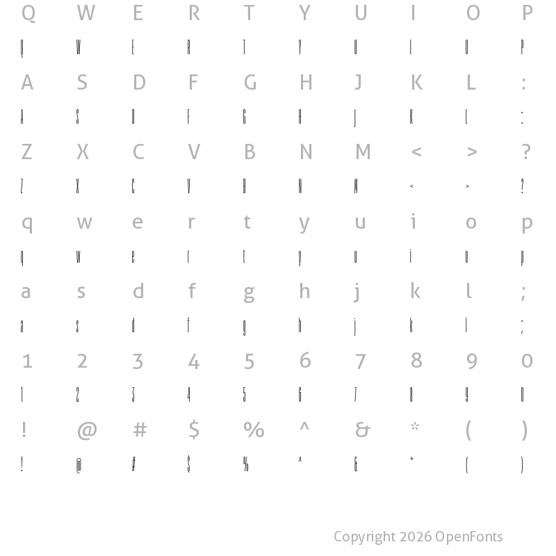 Character Map of TT Bluescreens Trl Cnd XLt