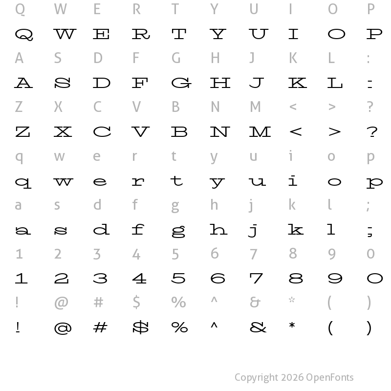 Character Map of TT Globs Trial Variable Regular